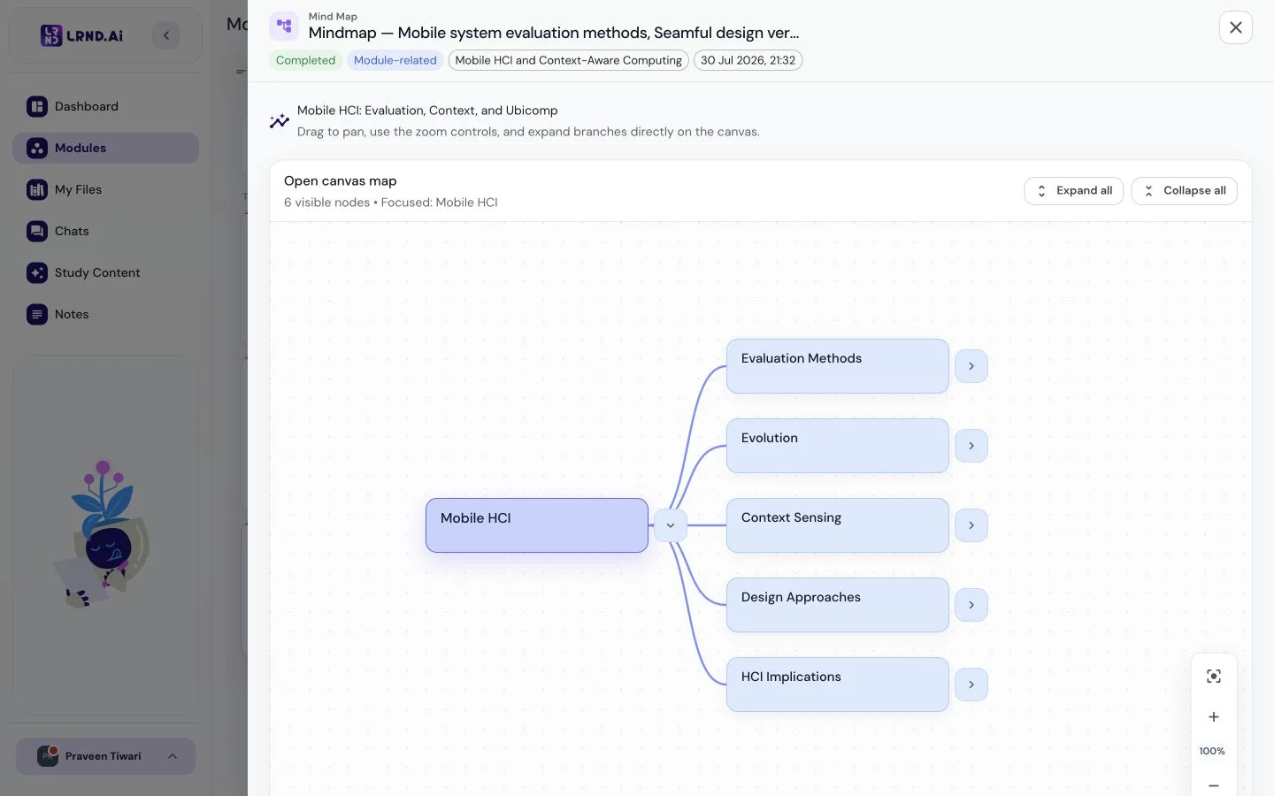 LRND Mind Maps and Study Resources screenshot